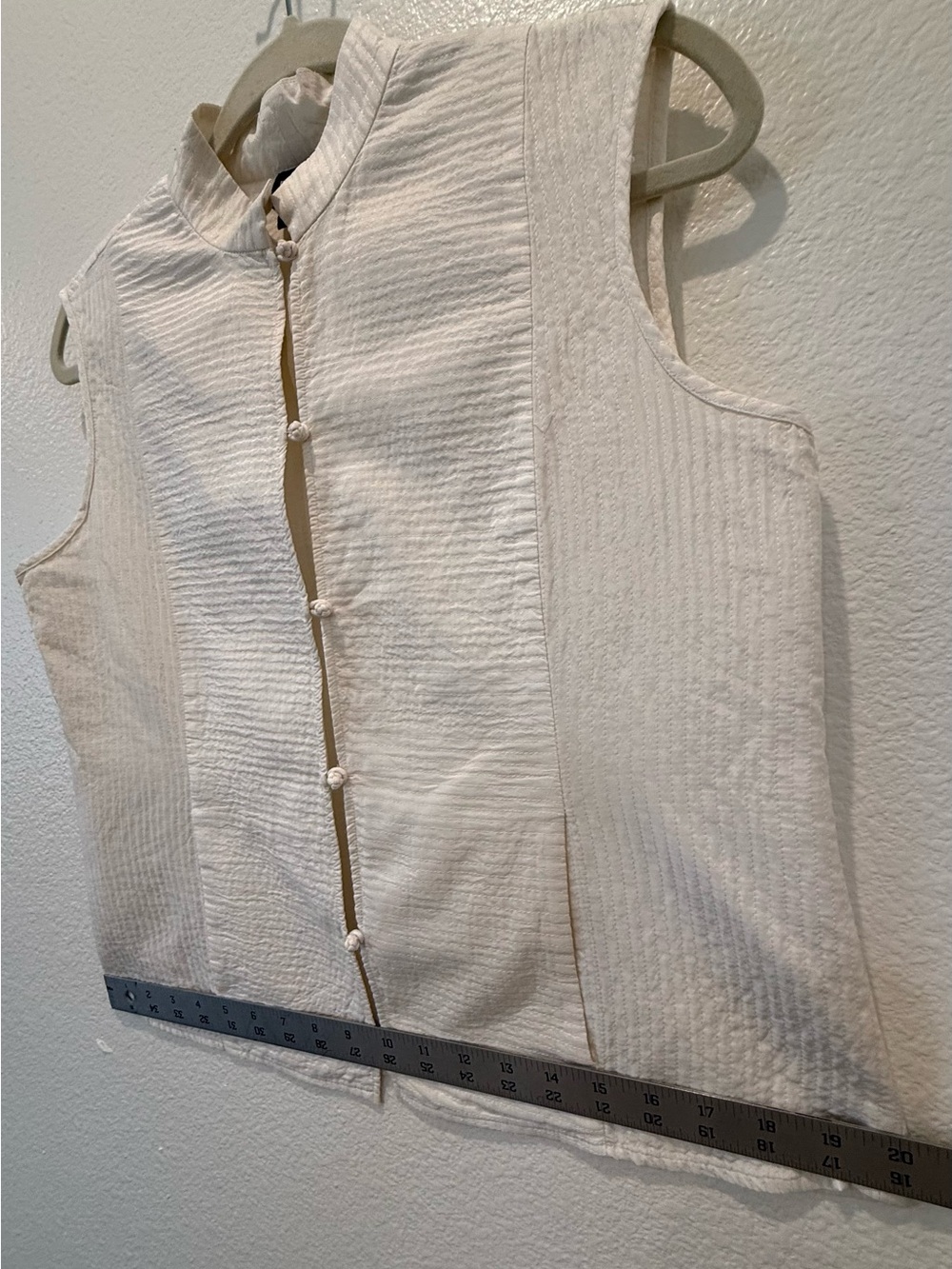 Eileen Fisher vintage top vest 100% silk ivory bone Small preloved natural fiber - Picture 11 of 11